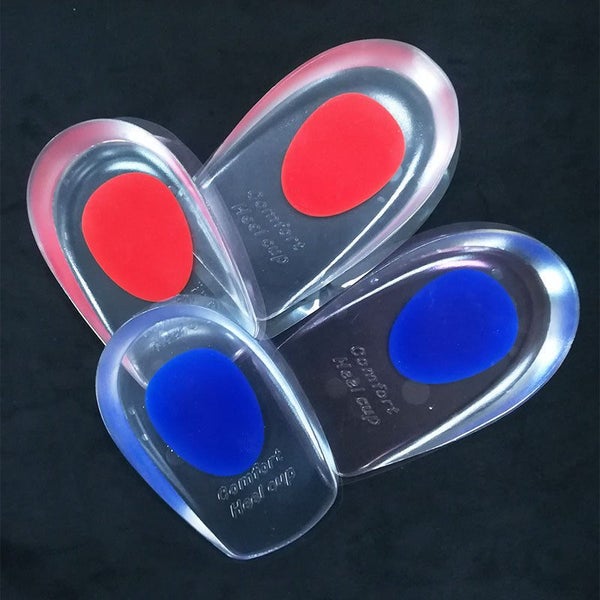 Heel Support Pad Cup Gel Silicone Shock Cushion Orthotic Insole Plantar Care Carousel 2