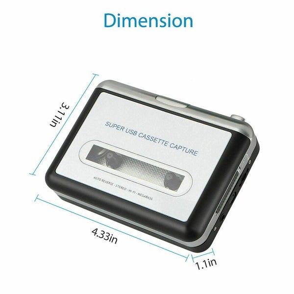 USB2.0 Portable Tape to PC Super Cassette To MP3 Audio Music CD Digital P CHK12N Carousel 2