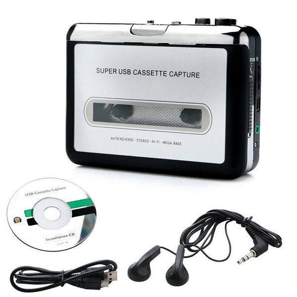USB2.0 Portable Tape to PC Super Cassette To MP3 Audio Music CD Digital P CHK12N Carousel 6