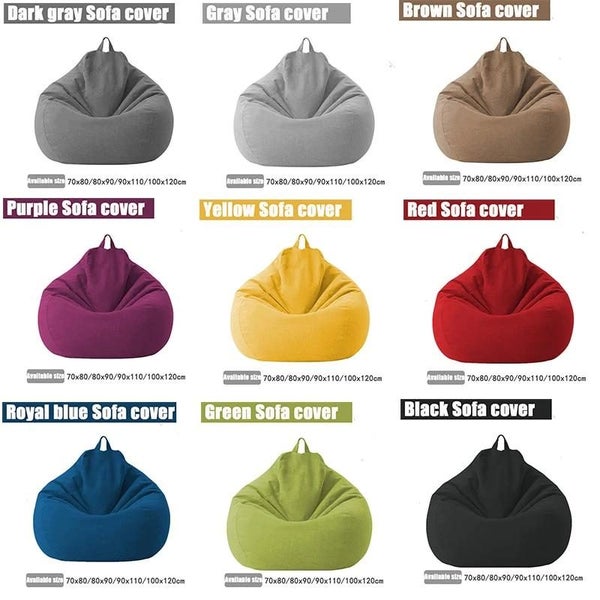 Sofas Cover puff Gigante Chairs Without Filler Linen Cloth Lounger Seat B CHK12N Carousel 2