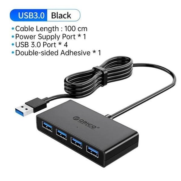 ORICO USB HUB 4 Port USB 3.0 Splitter With Micro USB Power Port Multiple CHK12N Carousel 1