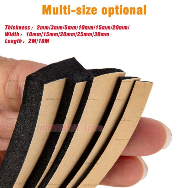 EPDM Self Adhesive Sponge Seal Strip Rubber Black Foam Strong Single-side CHK12N Carousel 2