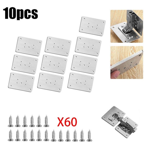 1/2/4/10Pcs Hinge Repair Plate Cabinet Furniture Drawer Table Scharnier S CHK12N Carousel 2