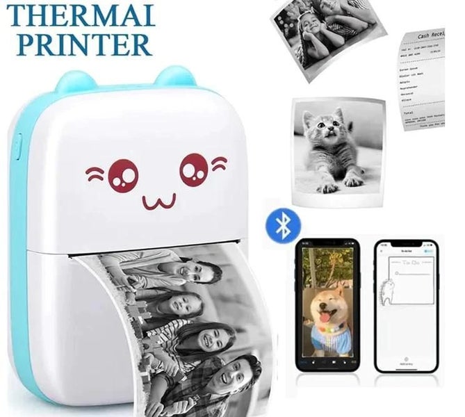 Portable Thermal Printer MINI Wirelessly BT 203dpi Photo Label Memo Wrong CHK12N Carousel 2