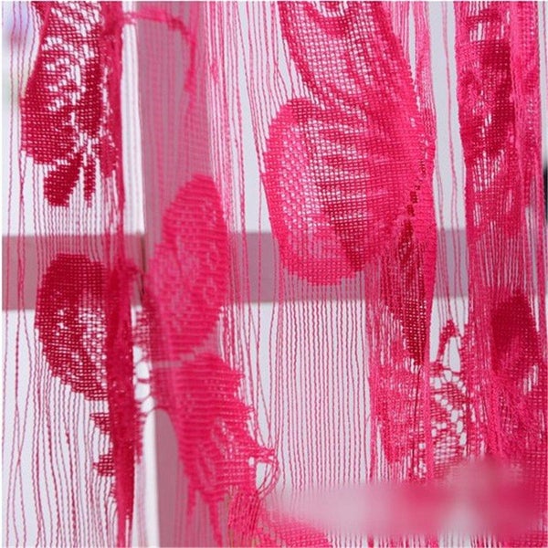 Line Screen Curtain Blue Butterfly Door Black String Curtain Thread Fring CHK12N Carousel 1