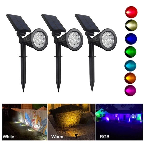 RGB Outdoor Solar Lights LED Changing Lawn Ground Lamp IP65 Waterproof Ou CHK12N Carousel 23