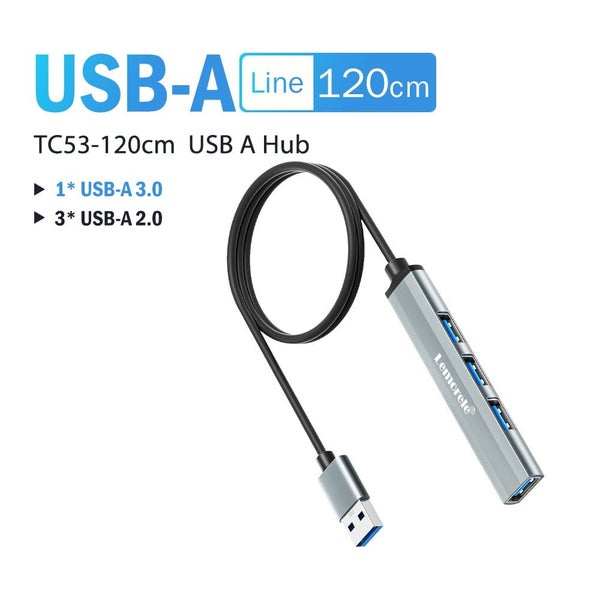 Lemorele USB Hub Type C Hub USB3.0 OTG 4 Port USB C HUB Multi Splitter Ad CHK12N Carousel 1