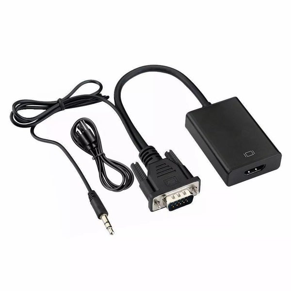1080P Full HD VGA to HDMI-compatible Converter Adapter Cable with Audio CHK12N Carousel 1