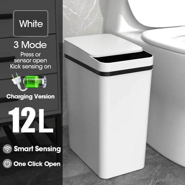MICCK 12L Smart Trash Can Waterproof Automatic Sensor Garbage Can For Bat CHK12N Carousel 1