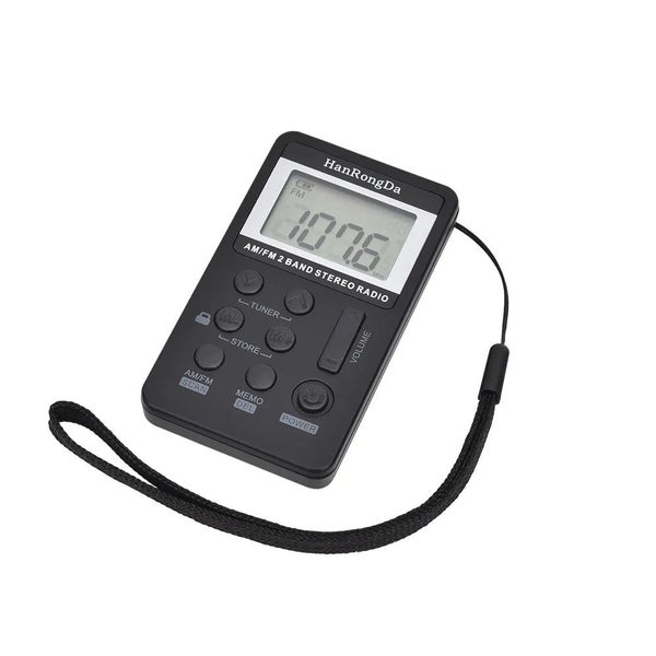 Mini Radio Portable AM/FM Dual Band Stereo Pocket Radio Receiver with LCD CHK12N Carousel 2