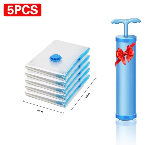 1/2/5Pcs Vacuum Storage Bags Space Saving Bags for Comforters Clothes Pil CHK12N Carousel 1