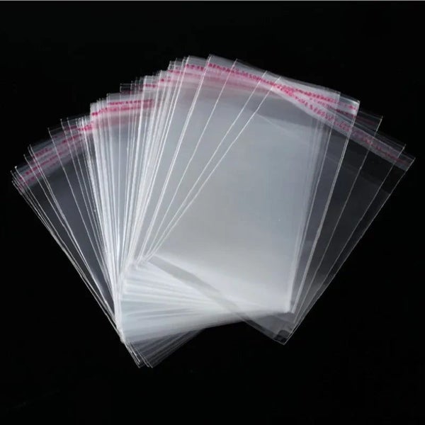 100pcs Multiple Size Clear Self-adhesive Cello Cellophane Bag Self Sealin CHK12N Carousel 1