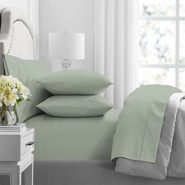 Renee Taylor 1000 Thread Count Egyptian Cotton sheet Set Sage Carousel 1
