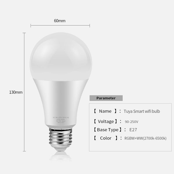 NEW Wifi Smart Bulb E27 Socket 15W Carousel 2