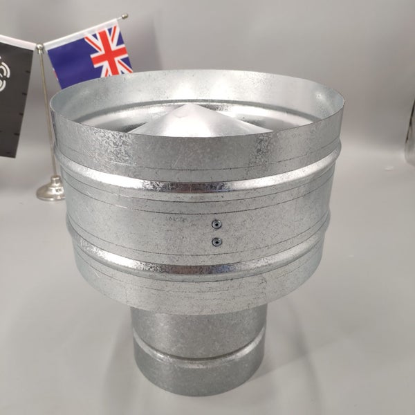Galvanized Roof Cowl 150Ø & Roof Flashing Kit Carousel 2