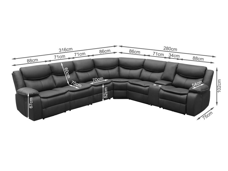 Electric Recliner Corner Sofa Carousel 11