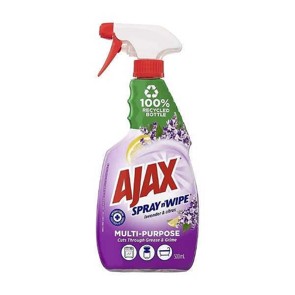 2 x Ajax Spray n' Wipe Multi-Purpose Surface Spray Lavender & Citrus 500ml Carousel 1