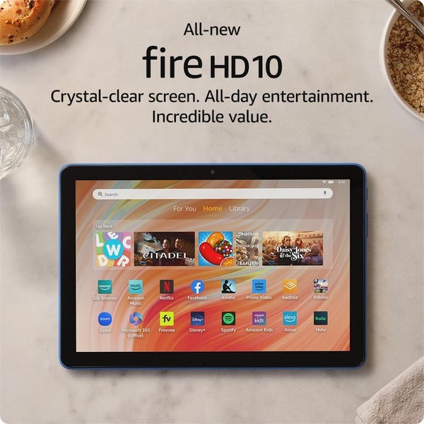 All-New Amazon Fire HD 10 Tablet WIFI Alexa - 32GB, Ocean Carousel 2