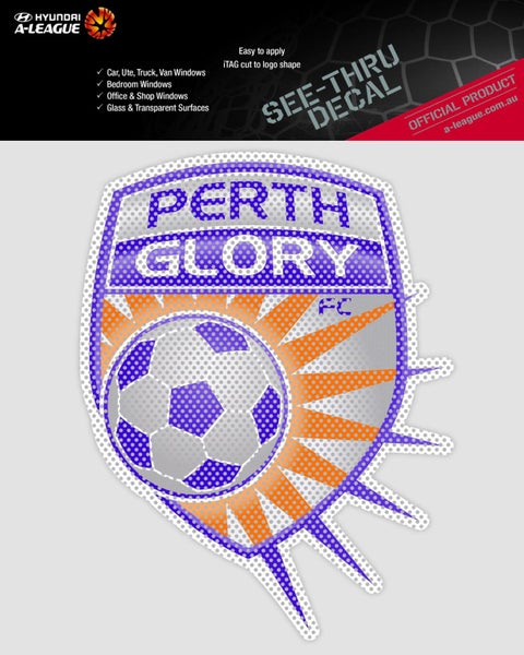 Perth Glory A-League 4WD Car Glass See-Thu Decal Sticker Carousel 1