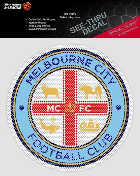 Melbourne City A-League 4WD Car Glass See-Thu Decal Sticker Carousel 1
