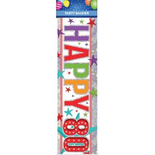 Banner Multi Happy 80th Birthday Carousel 1