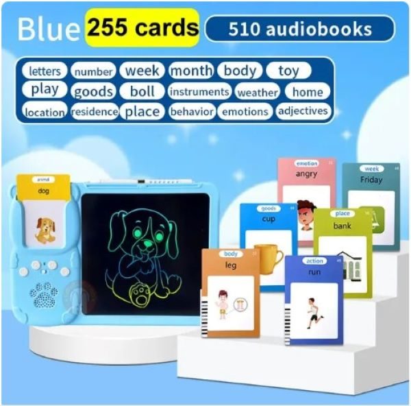 Talking Flash Cards & Writing Tablet 2-In-1, Flash Cards for Kids - 255-Card Carousel 7