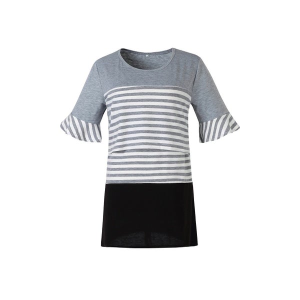 Maternity Breastfeeding Top Short 8982 | TOUCHANDCATCH NZ Carousel 1
