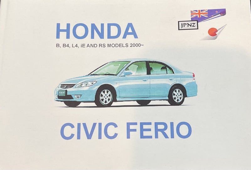 Owners Manual (English) for Honda Civic B, B4, iE, and RS Models 2000~ Carousel 1