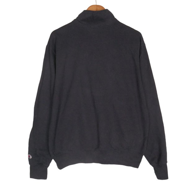 Vintage Champion Navy Half Zip Jumper Sweatshirt Medium Carousel 4
