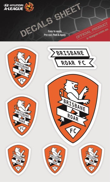 Brisbane Roar A-League 4WD Car Bike 7 Decal Sticker Sheet Carousel 1