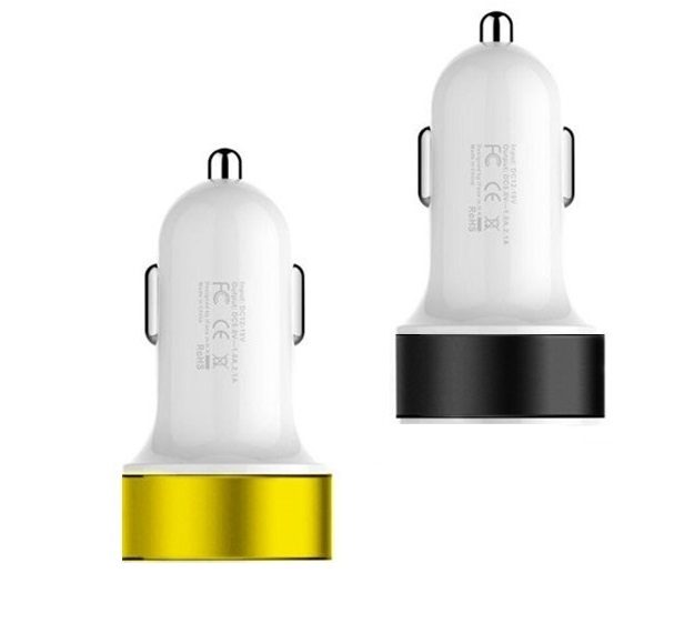 $1 Res ~~ 2 x Dual USB Car Cigarette Lighter Charger Adapter Carousel 1
