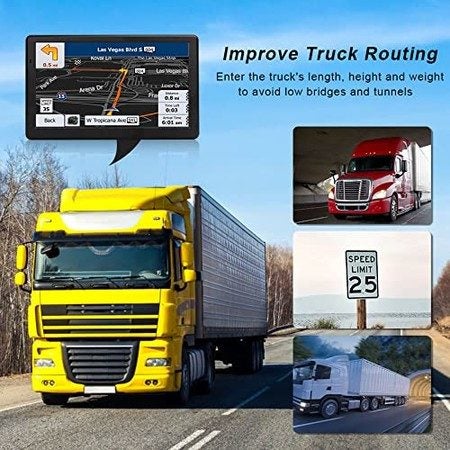 GPS Navigation for Truck RV Car,7 8G+256M Multi-functional touch screen Truck Carousel 2
