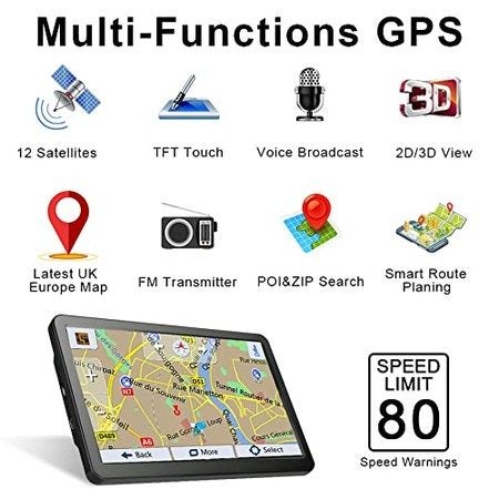 GPS Navigation for Truck RV Car,7 8G+256M Multi-functional touch screen Truck Carousel 1
