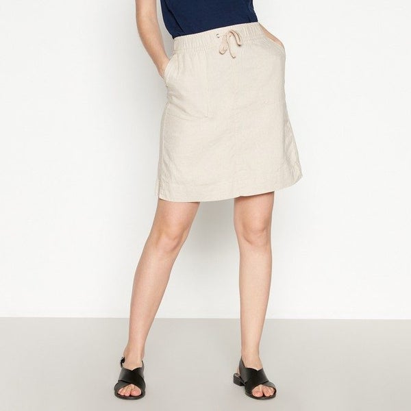 Principles Natural Linen Mini Skirt ~ Sizes 22,24 & 26 Carousel 2