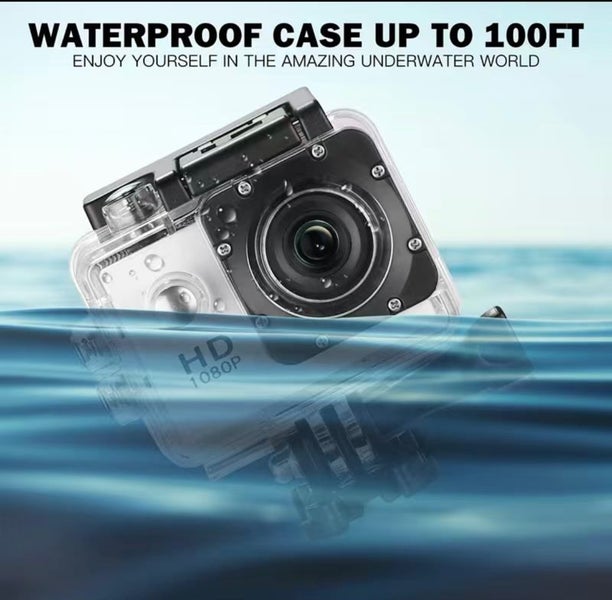 Waterproof Action Camera - 1080P 12MP Full HD Sports Cam Underwater 30M! Carousel 2