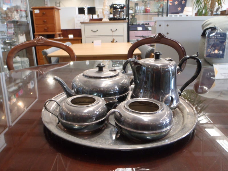 5 piece Silver Plated Tea/Coffee Set Carousel 1