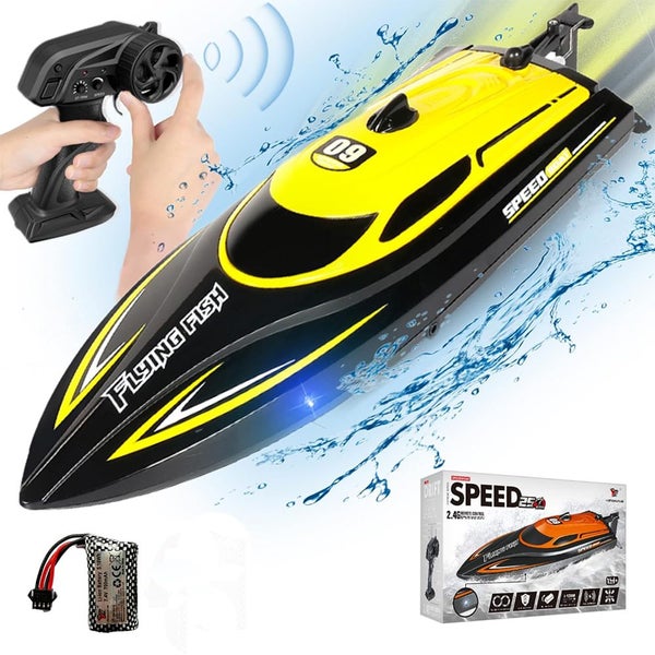 RC Boat, 2.4G Remote Control Boat Toy for Adults and Kid Age 5+ Yellow Carousel 1
