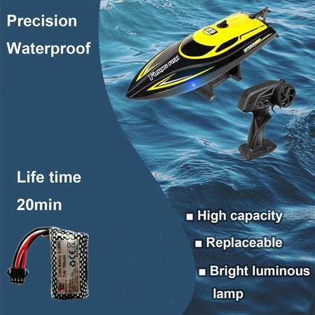 RC Boat, 2.4G Remote Control Boat Toy for Adults and Kid Age 5+ Yellow Carousel 8