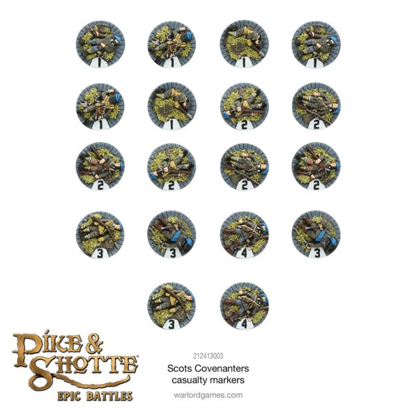 Pike & Shotte Epic Battles: Scots Covenanters - Casualty Markers Carousel 2