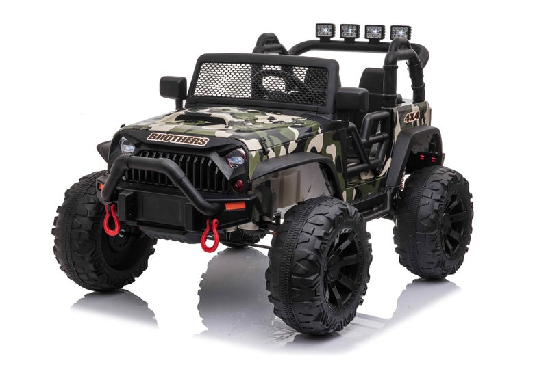 KIDS RIDE ON TOY CAR JEEP 4W DRIVE 2X12V Carousel 1