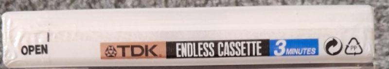 3 minutes play forever? Unusual! TDK Endless Cassette (3 min new) Tape - Japan Carousel 3