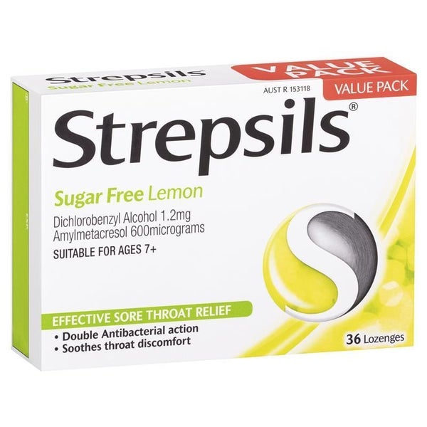 Strepsils Sugar Free Lemon 36 Lozenges Carousel 1