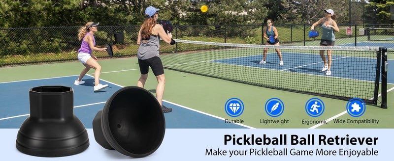 Pickleball Ball Retriever,Silicone Pickleball Picker Upper Pickball Grabber,Easy Carousel 1