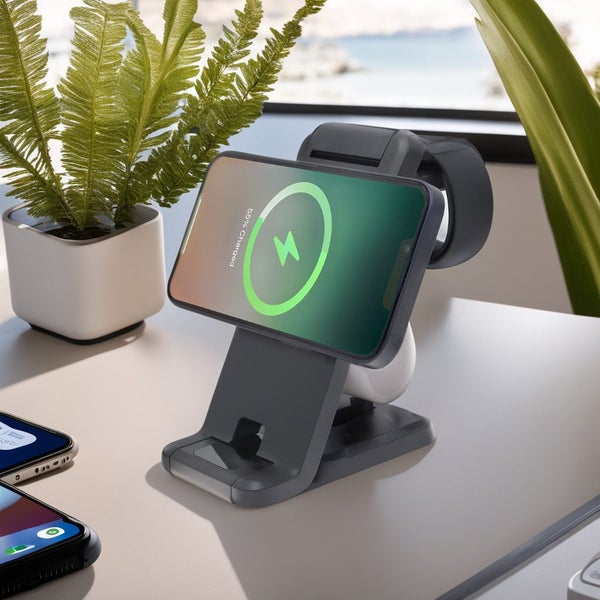 15W Magnetic Wireless Fast Charger 3in1 Station For Apple iWatch Air Pods iPhone629954074384661129