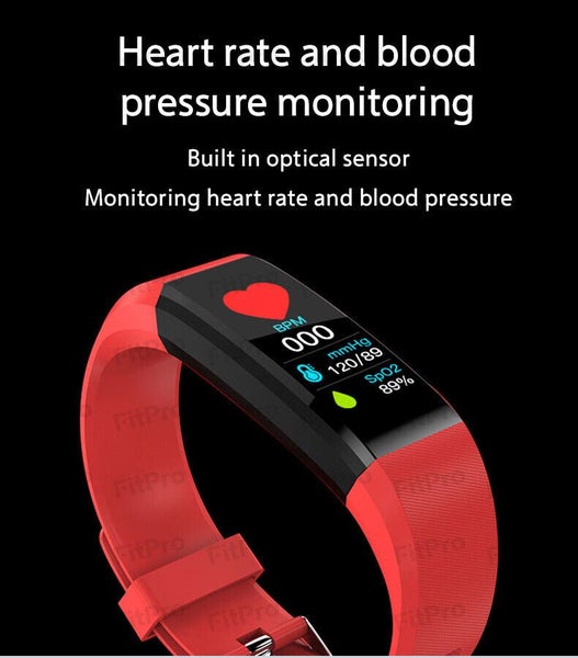 115Plus Sport Fitness Tracker Watch Waterproof Heart Rate Activity Monito Carousel 12