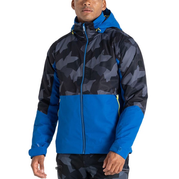 Dare 2b Mens Precision Waterproof Hooded Thermal Ski Jacket - Black Geo - XXL Carousel 1