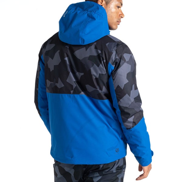 Dare 2b Mens Precision Waterproof Hooded Thermal Ski Jacket - Black Geo - XXL Carousel 2