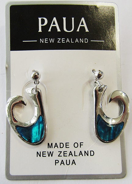Paua hook earrings Carousel 1