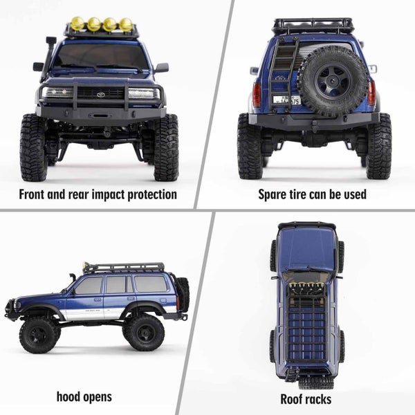 1/18 4x4 Rc Car LED Light Climbing Rock Crawler Off Road Truck Kit Carousel 2