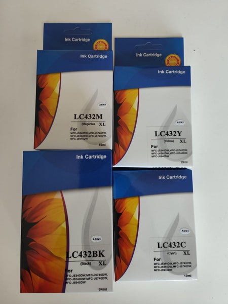 LC432XL Compatible Set of Bk/C/M/Y for Brother MFCJ5340DW MFCJ5740DW MFCJ6540DW Carousel 1